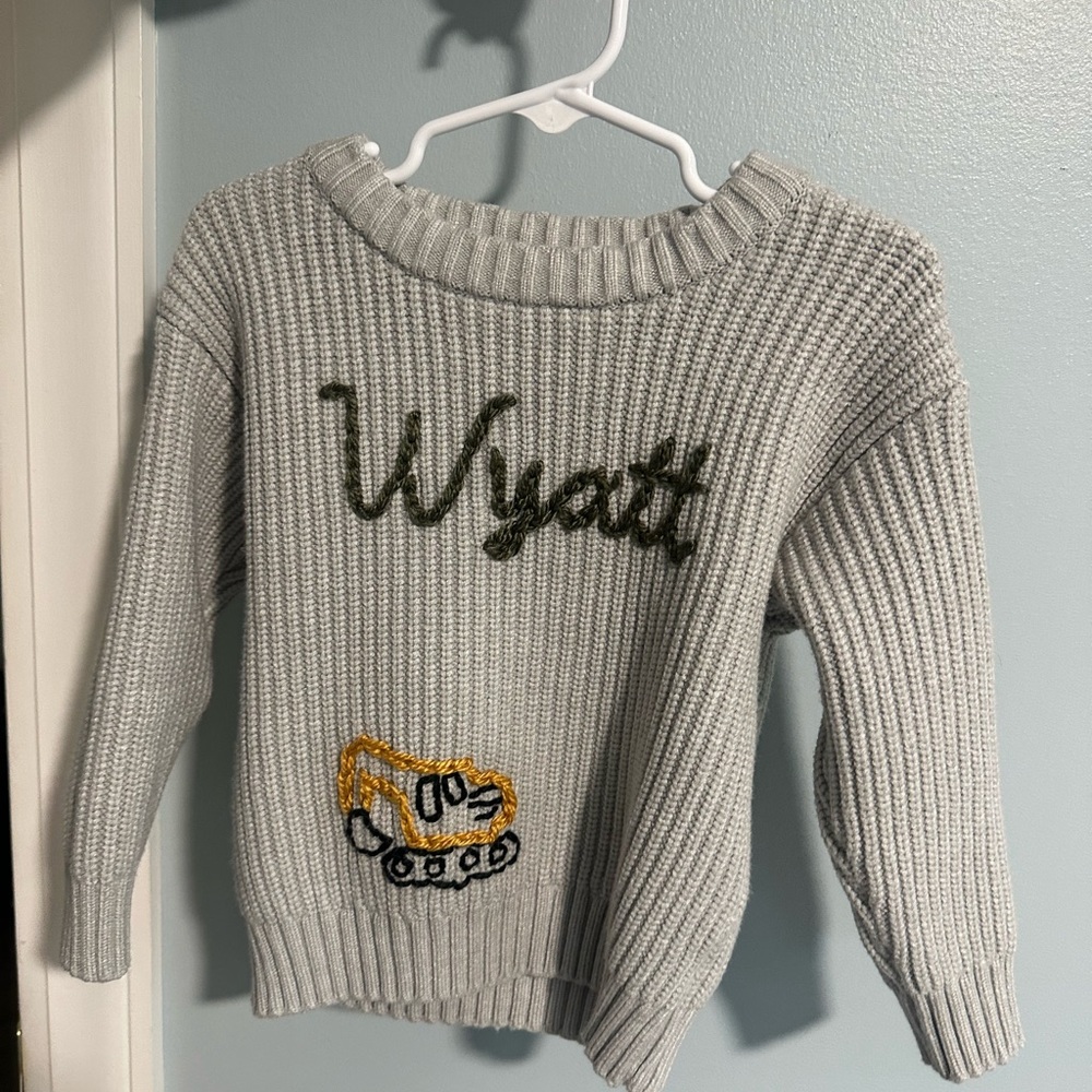 Hand Embroidered Toddler Sweater